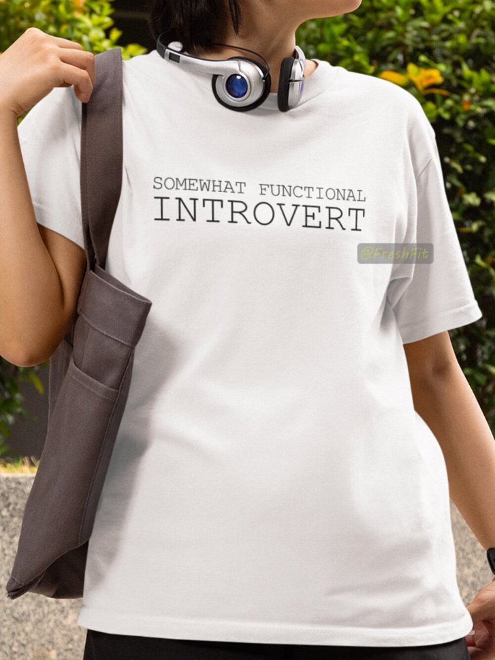 🆕Somewhat Functional Introvert White T-Shirt Graphic Tee